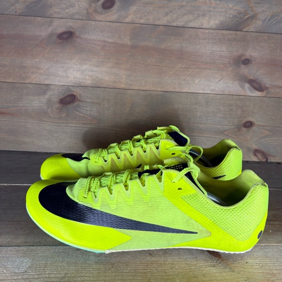 nike zoom rival sprint mens size 14 shoes neon green track running spikes - Picture 1 of 9
